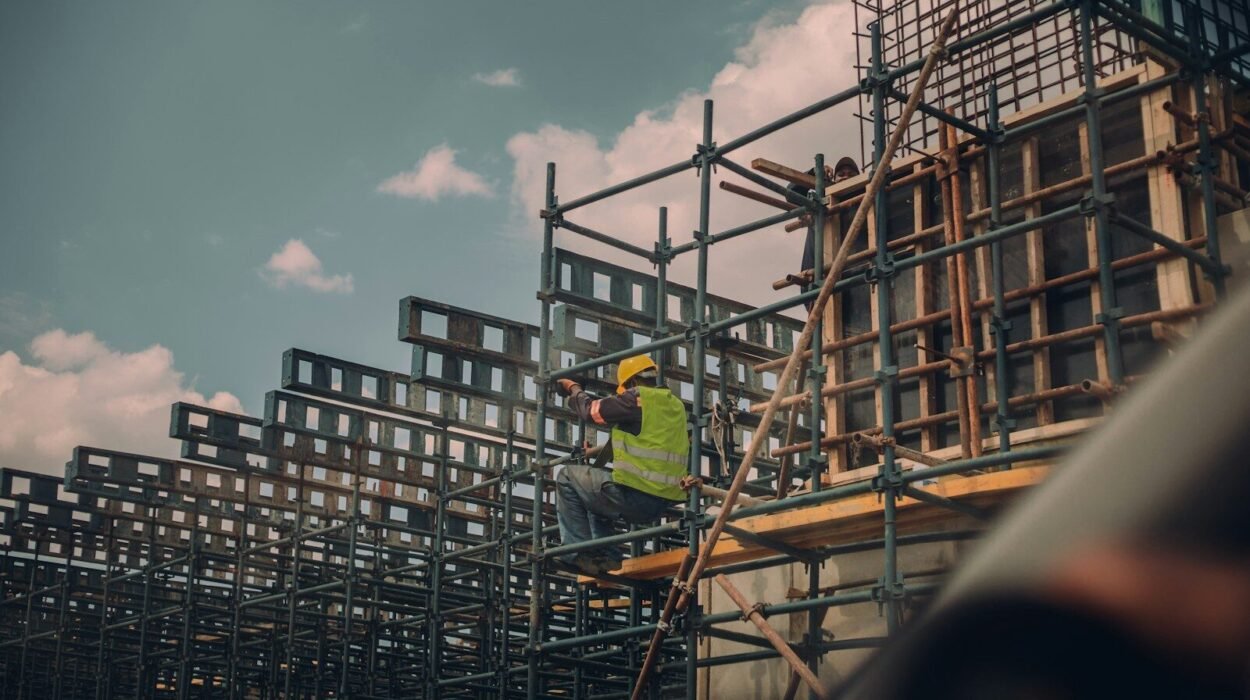 a person on a ladder